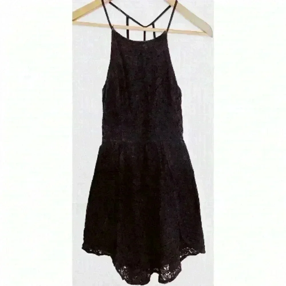 Abercrombie  & Fitch Lacey Black Dress Size Xs - Picture 2 of 7